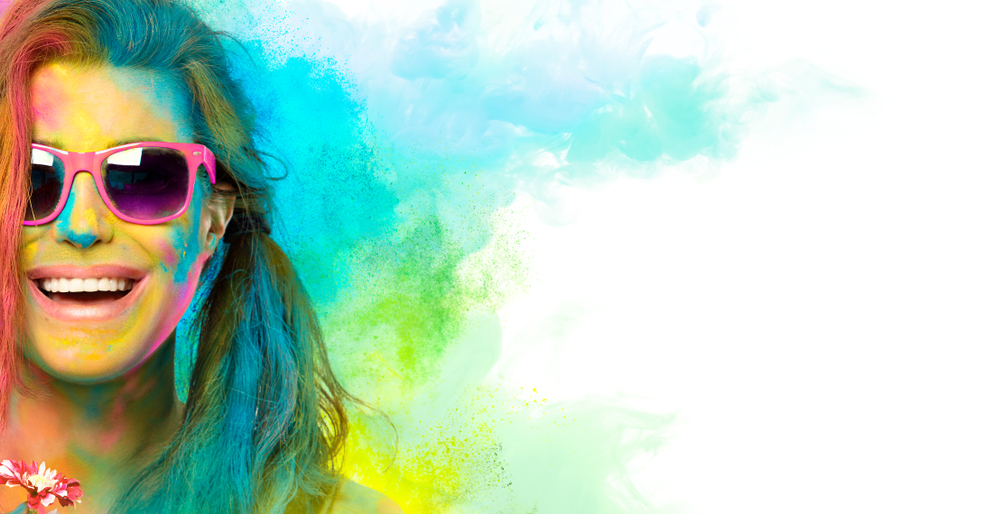 Beautiful,Joyful,Young,Woman,Celebrating,Holi,Festival,Of,Colors,,Covered Beautiful,Joyful,Young,Woman,Celebrating,Holi,Festival,Of,Colors,,Covered